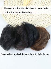 Syntetyczne włosy Scrunchie Bun Maker, puszysty kok z włosów Donut, elastyczna gumka do włosów Bun Cover Hairpiece, odpowiednia dla kobiet do codziennego upięcia