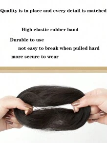 Syntetyczne włosy Scrunchie Bun Maker, puszysty kok z włosów Donut, elastyczna gumka do włosów Bun Cover Hairpiece, odpowiednia dla kobiet do codziennego upięcia