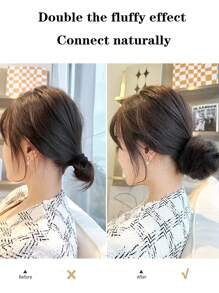 Syntetyczne włosy Scrunchie Bun Maker, puszysty kok z włosów Donut, elastyczna gumka do włosów Bun Cover Hairpiece, odpowiednia dla kobiet do codziennego upięcia