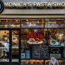 1pc Pasta Neon Sign For Wall Decor, LED Business Sign For Shop, Bedroom, Ideal Gift For Italian Pasta Restaurant Lover, 5V Power Adapter, Dimmable, 16*10.6 Inch (Red + White)