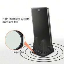 1pc Base Stand Silicone Car Phone Holder Rotating Base Dashboard Desk Navigation Phone 360 Degree Mount Spring Gift - Black - View 10