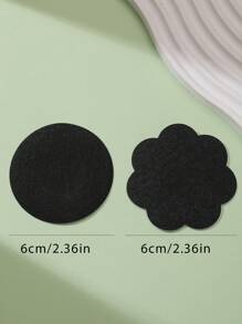 10/50/100片装黑色一次性超薄透气乳贴，隐形无痕乳贴，防止乳头凸出，私密用品 - 黑色 - 查看 6