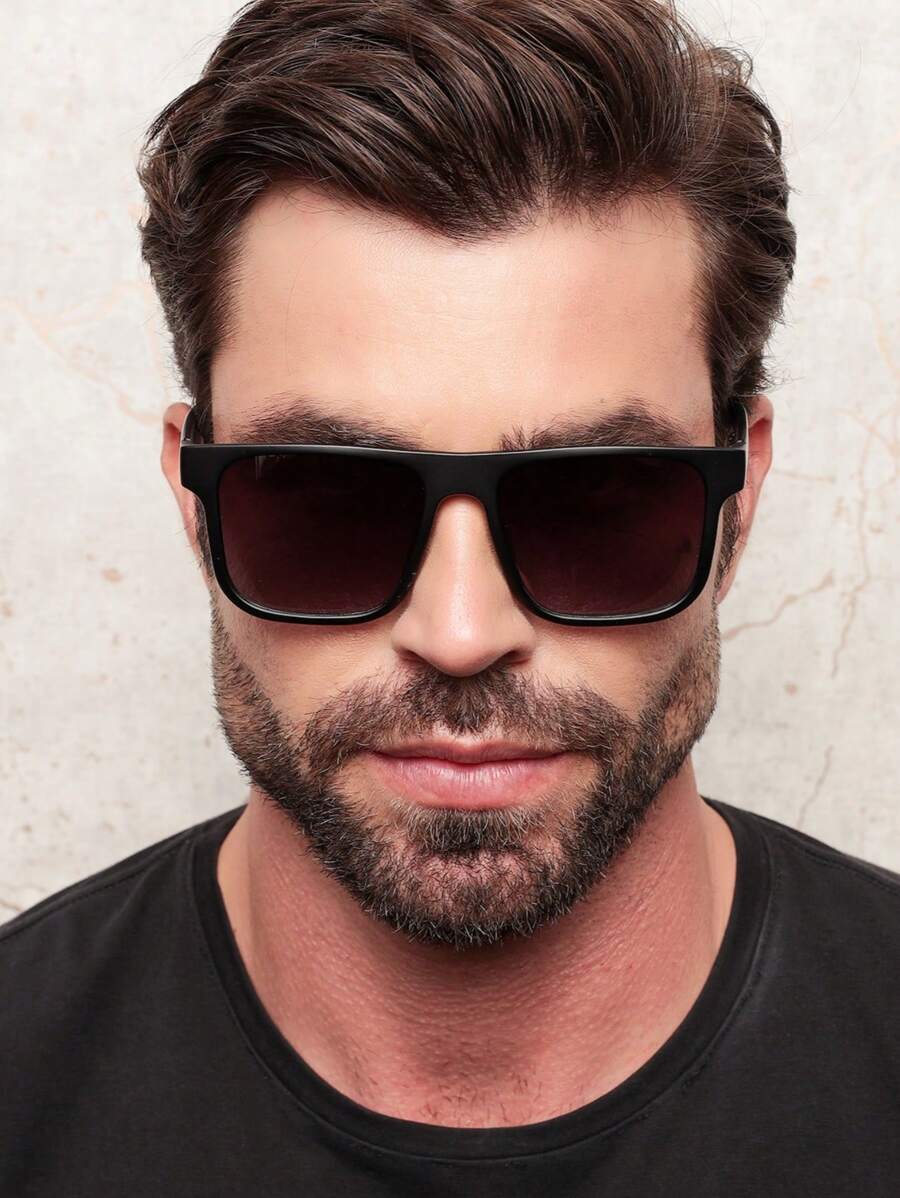 Ultra Light Square Polarized Sunglasses For Men Retro Cycling Fishing Sunglasses Polarized Lens UV400 Ultraviolet - 漸層 - 查看 1