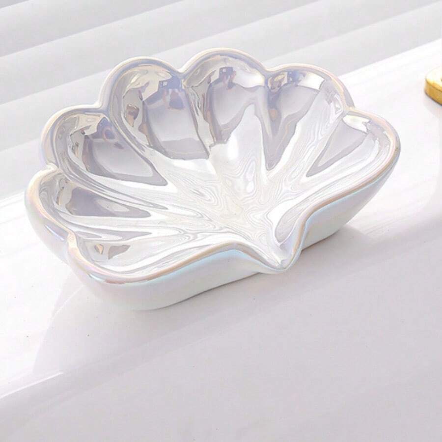 Caixa de sabonete de cerâmica estilo Ins, porta-joias, leve e fácil de limpar, decoração para casa, banheiro, pequena felicidade de volta às aulas - Multicolorido - Ver 1