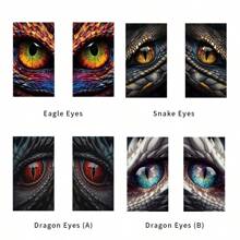 1 Pair = 2 Pcs, Animal Eye Car B-Pillar Stickers, PVC Self-Adhesive Car Middle Pillar Stickers, Protect Middle Pillar From Scratches, Customizable Size Fits Various Vehicle Models, Car Decorative Stickers Suitable For Sedans, SUVs, Trucks And More