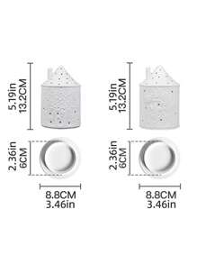 一体式陶瓷空心蜡烛烛台，浪漫烛台，适合节日礼物、家居装饰、女性礼物、节日派对 - 彩色 - 查看 9