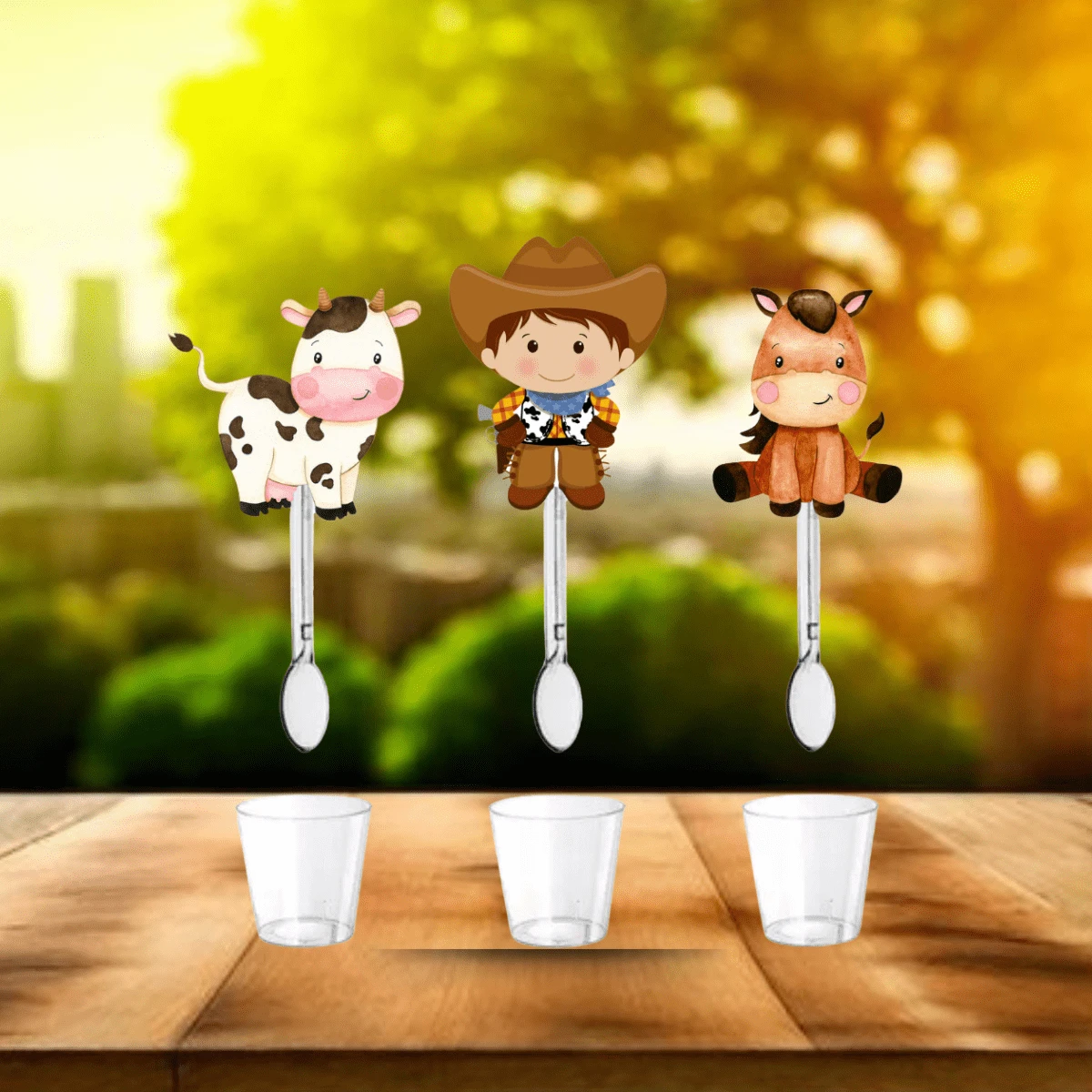 Colherzinha Brigadeiro Tema Fazendinha 50 Unidades