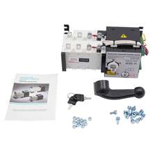 Rainaut Isolation Type Dual Power ATS 100A/4P Automatic Changeover Transfer Switch, Insulation Voltage: 500V - Black+White - View 3