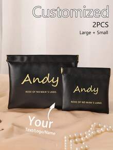 2PCS Personalized Customization 1 Pack Data Cable Storage Bag Automatic Closure Wired Earphone Carry-On Bag Power Charger Lipstick Bag Portable Storage Bag Travel Storage Bag, Small Travel Cable Storage Bag, Travel Essentials, Travel Accessories, Mobile Phone Cable Storage Bag