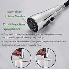 3 Ways Taps Pure Water Filter Pull Down 360° Swl Dual Handle Brass Come Sink Mixer Taps No Filter Included - Chrome1 - View 3