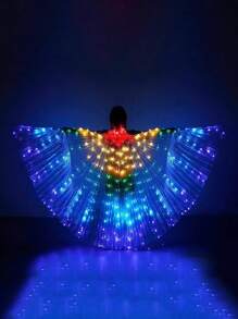 Alas con luces LED de colores brillantes con varita y capa, regalo para festivales y celebraciones, decoración de escenario, decoración navideña y de San Valentín, decoración del hogar, decoración para fiestas temáticas - Multicolor - Ver 13