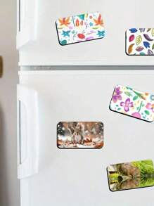 Sublimation Blank Refrigerator Magnets Soft Magnetic Diy Customizable, Suitable For Home And Kitchen Decoration Style, Can Be Used For Personalized Decoration And Various Festivals, Anniversaries, Meaningful Moments Record, Gifts For Family And Friends
