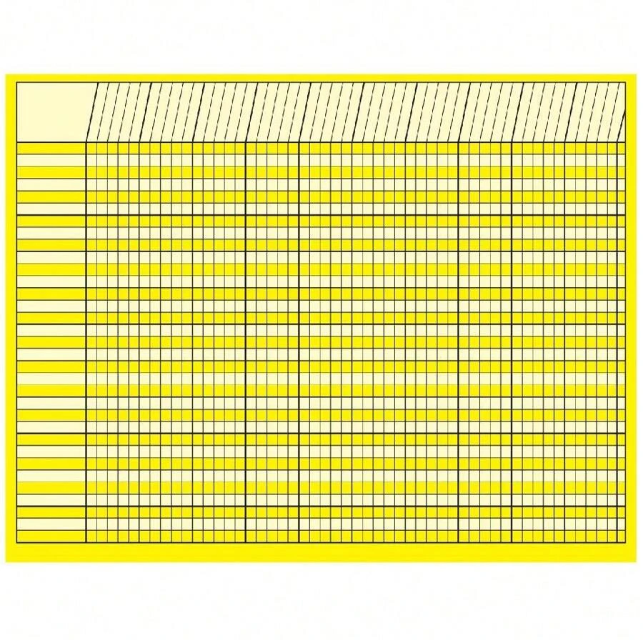Horizontal Chart - Yellow - Multicolor - View 1