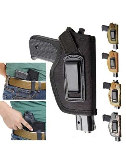 1pc Concealed Carry Gun Holster, Compatible With G-Series, Smith & Wesson, Taurus, Ruger, More Breathable Rubber Belt Gun Holster For Men & Women