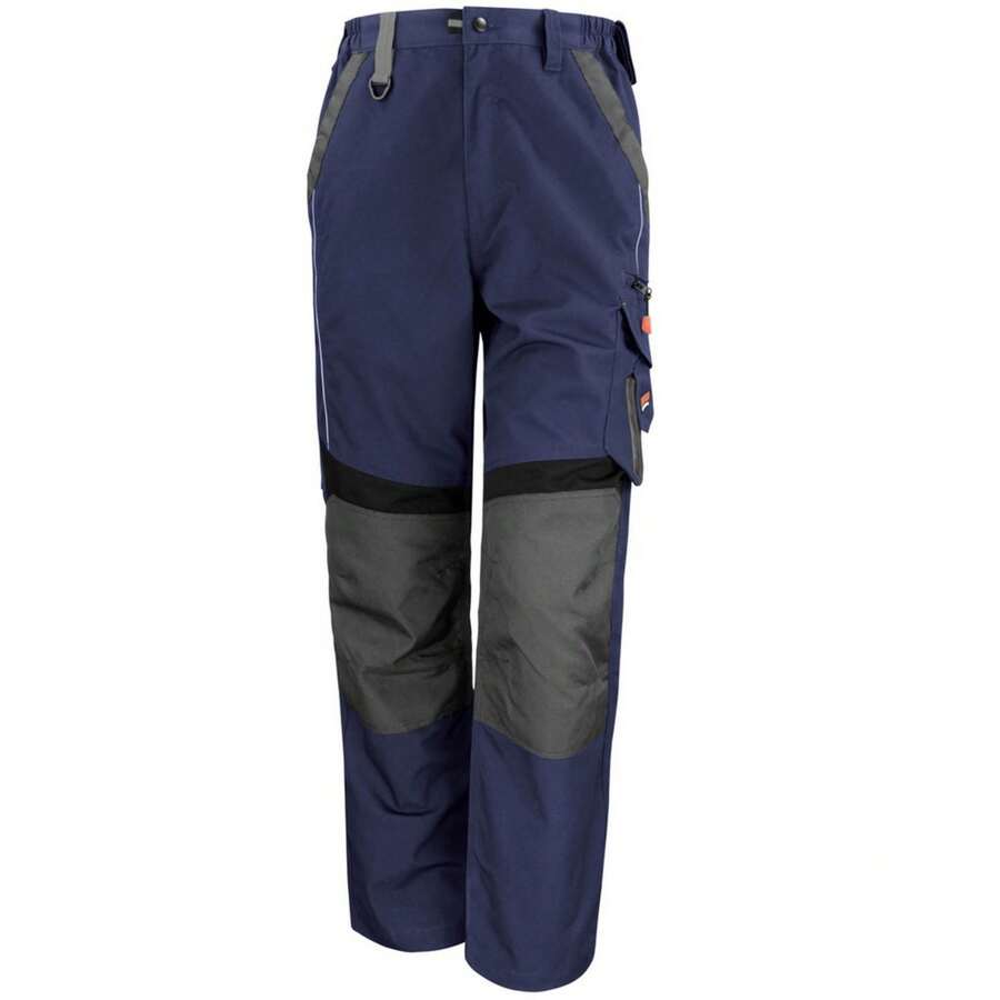Result Mens Technical Work Trousers (Navy/Black) - 270gsm 65% Polyester/35% Cotton - 藏蓝色 - 查看 1