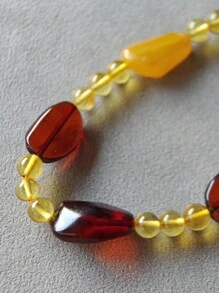 Free Gift Box Natural Baltic Amber Baroque Long Necklace Gemstone Vintage Accessorize For Calm And Peace Energy Presents For Her Anniversary Christmas Birthday