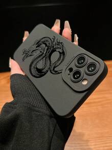 1个黑色龙眼图腾手机壳，兼容 16 Pro Max/16 Pro/16/15 Pro Max/15 Pro/15/14/13/13 Pro/12/11/XR，防摔保护套，适用于A15/A14/A50/A53/S23/S24/S21FE/S23 Ultra/S24 Ultra/A33 - 彩色 - 查看 4