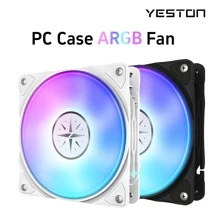 YESTON ZC-120*25 ARGB Tears Of The Moon God LED 120mm Case Fan,Quiet Edition High Airflow Color LED Case Fan For PC Cases, Radiators SystemComputer Case Cooling Fan White - White - View 1