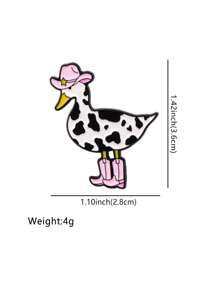 1pc Funny Duck Enamel Pin Cute Milk Cow Brooch Pines Lapel Pins Badge On Backpack Clothing Accessories Cosplay Jewelry Friends Gifts