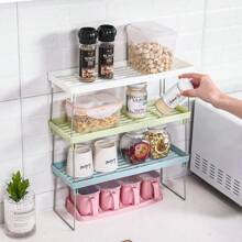 Multifunctional Storage Shelf, Household Items, Makeup Organizer, Space-Saving, Kitchen Seasoning Bottle Storage Shelf, 1 Piece