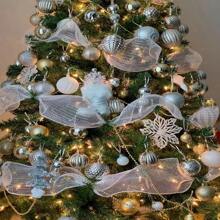 Decoración de cinta navideña de 9M, adornos colgantes para árbol de Navidad para decoración del hogar, accesorios para de Navidad, Año Nuevo 2026 - 02 - Ver 3