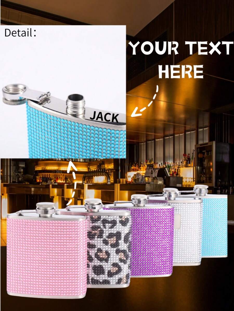 Bình hông bằng thép không gỉ đính pha lê, Bình mini cầm tay 6oz, Quà tặng tùy chỉnh khắc laser, Thích hợp cho bán buôn, Tiệc đêm giao thừa, Vật dụng thiết yếu được cá nhân hóa, Tùy chọn quà tặng thời trang, Ngoại hình ấn tượng, Thích hợp cho khách sạn, quán bar, nhà hàng, Khuyến mãi khai trương cửa hàng mới, Quà lưu niệm sáng tạo, Chuyên gia tùy chỉnh chất lượng cao, Đa chức năng, Có thể điều chỉnh, Dễ vệ sinh, Dễ thương, Thoải mái, Phong cách, Mềm mại, Đáng yêu, Chất lượng cao, Quà tặng lý tưởng cho anh ấy, Quà tặng lý tưởng cho cô ấy, Bạn gái, Phòng trà, Nhà, Vườn - Nhiều màu - Xem 1