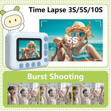 Kids Camera Instant Print, Digital Camera, Kids Selfie Instant Camera, Girls Boys Instant Print Digital Camera - Blue