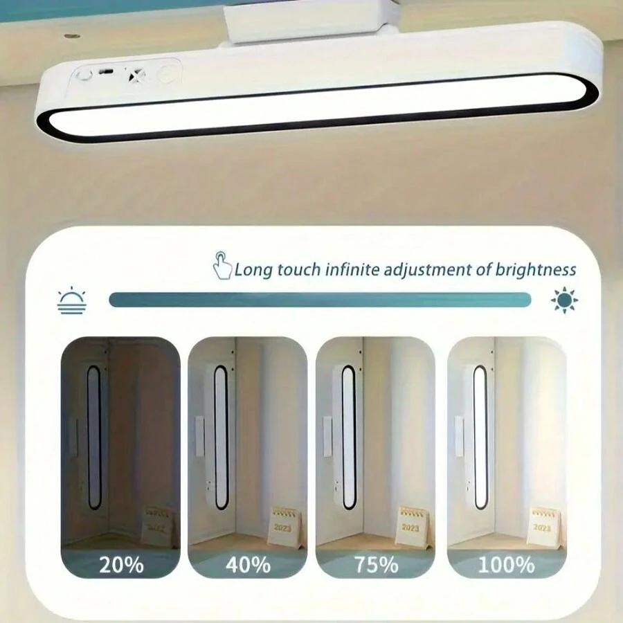 家庭/办公室 优雅台灯，适合阅读/学习 - 白色 - 查看 1