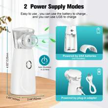 Portable Nebulizer Machine – USB Rechargeable, Handheld & Silent Operation | For Adults & Kids (Home & Travel Use) - White - View 5
