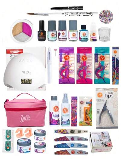 Mega Kit Profesional Uñas Acrílicas McNails + Lámpara 48w y Colección a Elegir Wapízima