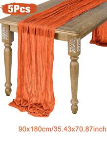 5 piezas Manteles de mesa plegables de color naranja con pliegues, mantel de mesa para fiesta, decoración de cumpleaños, decoración de boda, decoración del hogar para días festivos, decoración de mesa de comedor para sala de fiestas, mantel de centro de mesa de comedor, decoración de banquete, mantel de boda, mantel de mesa de unicolor, mantel de boda campestre, camino de mesa de cocina, regalos de fiesta, decoraciones - Naranja - Ver 11