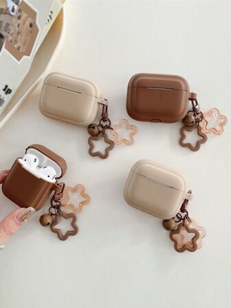 1 件纯色钻石形硅胶 + 星铃装饰耳塞保护套适用于 Apple 新款第 4 代、第 2 代、第 3 代蓝牙耳机、Pro/Pro 第 2 代，防摔