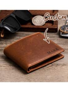 Personalized Wallets, Men's Wallets, Custom Name Gifts, Groomsmen Wallets, Leather Wallets, Custom Wallets, Men's Boyfriend Gifts, Men's Valentine's Day Gifts, Father's Day Gifts - Multicolor - View 3