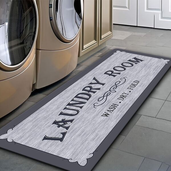 1/2pcs Non-Slip And Washable Laundry Room Mat, Kitchen Floor Mat, Entrance Door Mat, Bathroom Mat, Kitchen Carpet, Laundry Room Decoration, Balcony Carpet, Home Decoration