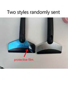 1pc Car Ice Scraper With Long Handle, Frost Remover Brush, Stainless Steel Windshield Snow Shovel Cleaning Tool For Cars, Trucks, SUVs In Winter