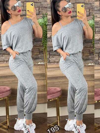 PALAZZO MANGA CORTA HOMBRO CAIDO