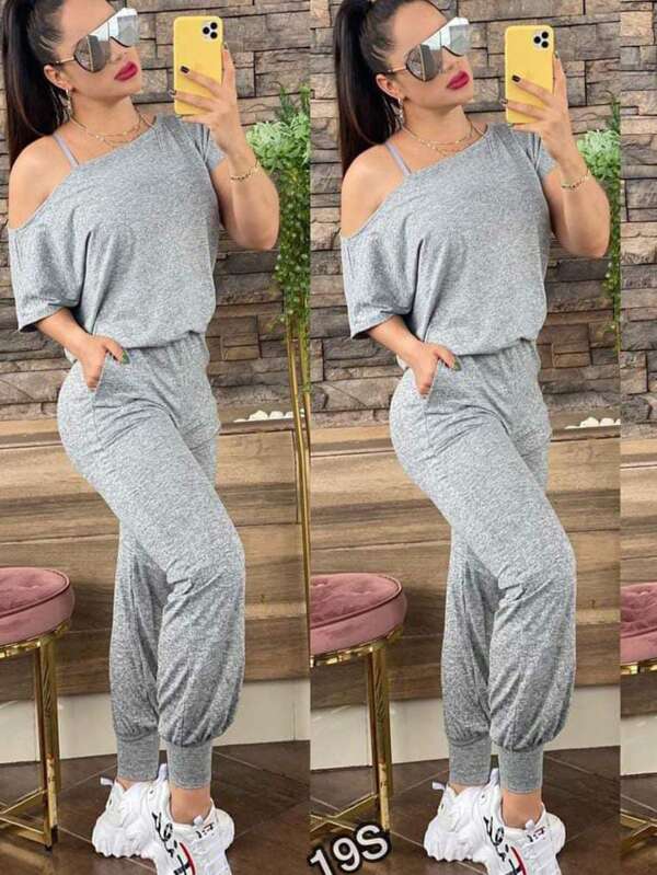 PALAZZO MANGA CORTA HOMBRO CAIDO