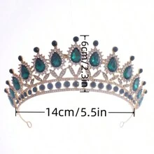 1 PIEZA Deslumbrante corona de cristal Tiaras y coronas para fiestas, bailes de graduación para mujeres, accesorios de boda y pelo, joyería, tocado de regalo