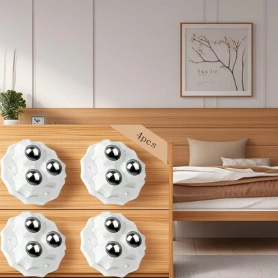 Heavy Duty Furniture Casters - 200kg Capacity, 360° Swivel, Stainless Steel With Self-Adhesive Backing, Smooth Rolling Wheels For Easy Mobility Wheels For Furniture Furniture Sliders For Heavy Furniture Furniture Lifters For Heavy Furniture