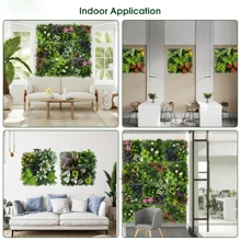 CTSZOOM Disponible en 23 estilos, paneles de pared de césped artificial, múltiples estilos con césped, follaje floral artificial, césped artificial, alfombras de césped artificial, decoración de pared exterior, decoración de boda, decoración navideña, follaje artificial, césped artificial, 100 bridas, pared de plantas, decoración de pared verde de 10x10 pulgadas