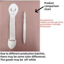 10pcs White Kids Cabinet Locks, Baby Proof Security Protector Drawer Door Cabinet Locks, Plastic Door Locks(After Pasting, Please Let It Stand For 24 Hours Before Use)Baby Shower Family Decorations Gifts - White - View 5