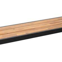 GAYLOR MP1 Modern Dining Bench, 63" Acacia Wood Slat Design With Sleek Sled Base, Sturdy And Stylish For Home, Kitchen, And Dining Room, Perfect For Rustic And Minimalist Home Decor, Easy Assembly, Ideal For Christmas Decorations, Holiday Gatherings, And Room Decor,TrendyHome