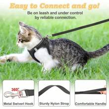 Cat Harness And Leash For Walking, Leak-Proof, Adjustable Kitten Vest Harness, Reflective Soft Mesh Puppy Harness For Outdoor Use, C