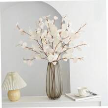 Nep lange eucalyptus appelblad huisdecoratie herfstkleur enkele tak boombladeren, geschikt voor hotel, bruiloft decoratie, esthetiek