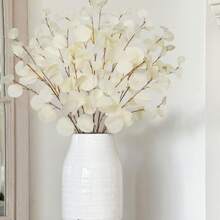 Nep lange eucalyptus appelblad huisdecoratie herfstkleur enkele tak boombladeren, geschikt voor hotel, bruiloft decoratie, esthetiek