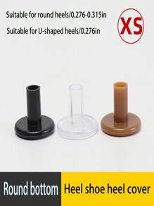 4pcs/1 Pair High Heel Protectors, Non-Slip Wear-Resistant Heel Covers For Women, Fits Modern Latin Dance Shoes With Soft Soles, Round Heels And Quiet Taps, Suitable For Lawn, Beach, Wedding, Latin Dance, Made Of PVC - T-type - View 25