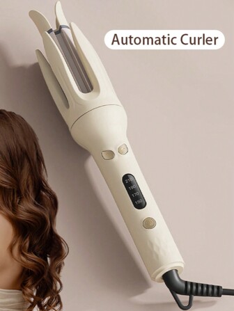 PinkSings 一键自动卷发器，带 28 毫米卷发筒、左右自动卷发棒，配备 4 种温度模式、负离子发生器、智能定时器和传感器、自动关闭功能，是最佳圣诞礼物