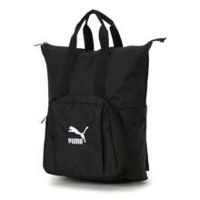 Puma 时尚运动背包男女通用，户外休闲舒适便捷背包学生书包 090574-01 - 黑色-白 - 查看 1