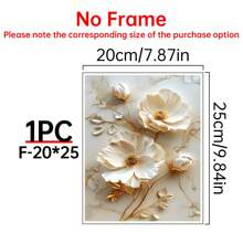 1PC Nghệ thuật vải hoa hồng trắng thanh lịch, Nghệ thuật treo tường phong cách kem hoa hồng hồng quyến rũ, Áp phích hoa vàng và trắng - Trang trí tường hoa hiện đại, Tranh hoa đen trắng trừu tượng cho phòng khách, phòng ngủ, văn phòng - Đã đóng khung và sẵn sàng để treo, Nghệ thuật treo tường phong cách kem hoa hồng hồng quyến rũ, Quán cà phê & Thư viện - Nhiều màu - Xem 37
