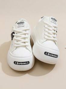 Nuevos tenis pequeños blancos para mujer 2025, diseño de cara sonriente, zapatos deportivos casuales para damas con suela gruesa - Mihei - Ver 4
